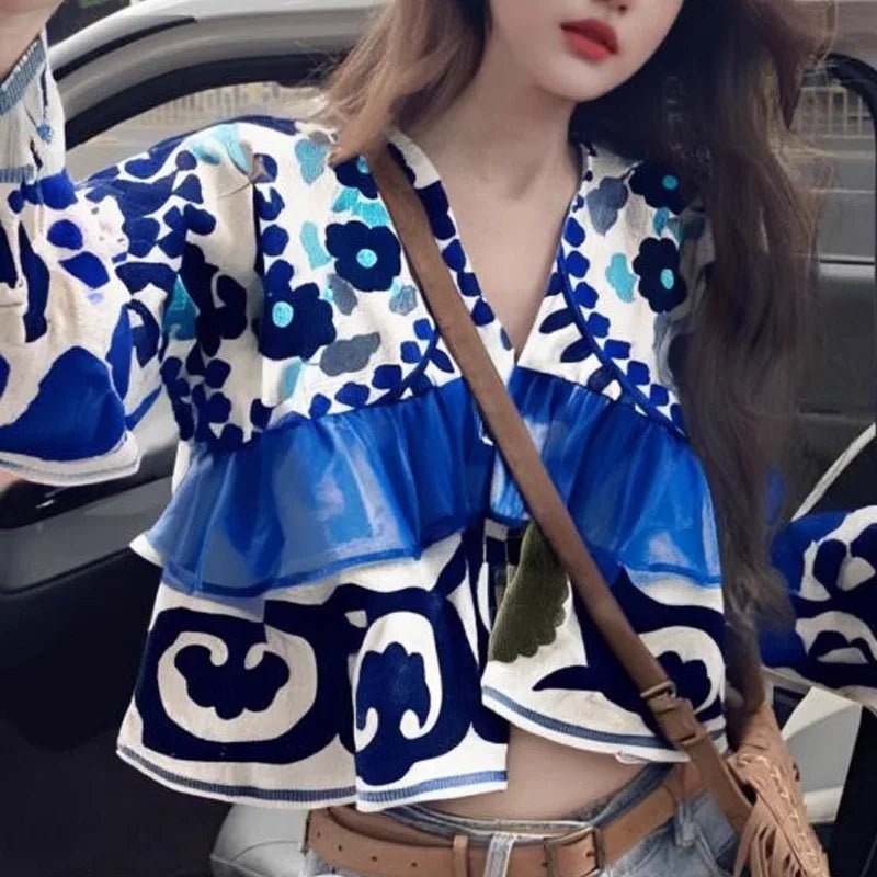 Floral Embroidered Open Cardigan - Boho Vacation - BaeSprout.com