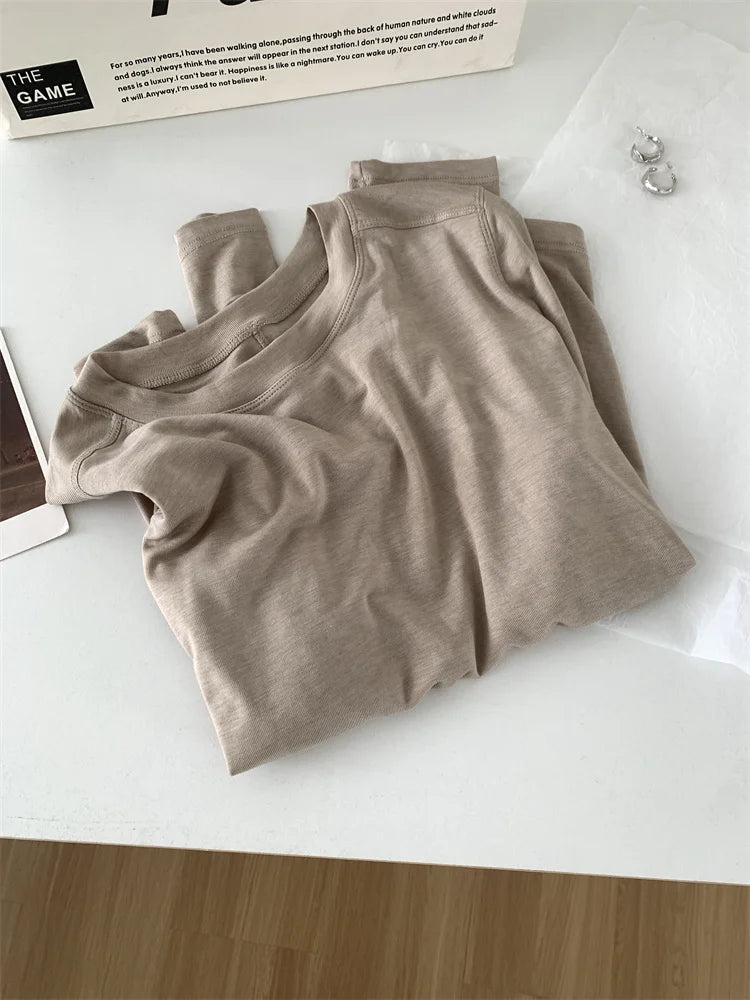 Silky Soft Long Sleeve Top with Slim Fit — Quiet Luxury Minimal - BaeSprout.com