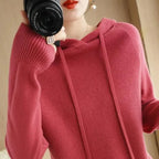 Cozy Knit Hooded Pullover Sweater with Drawstring — Casual Winter - BaeSprout.com
