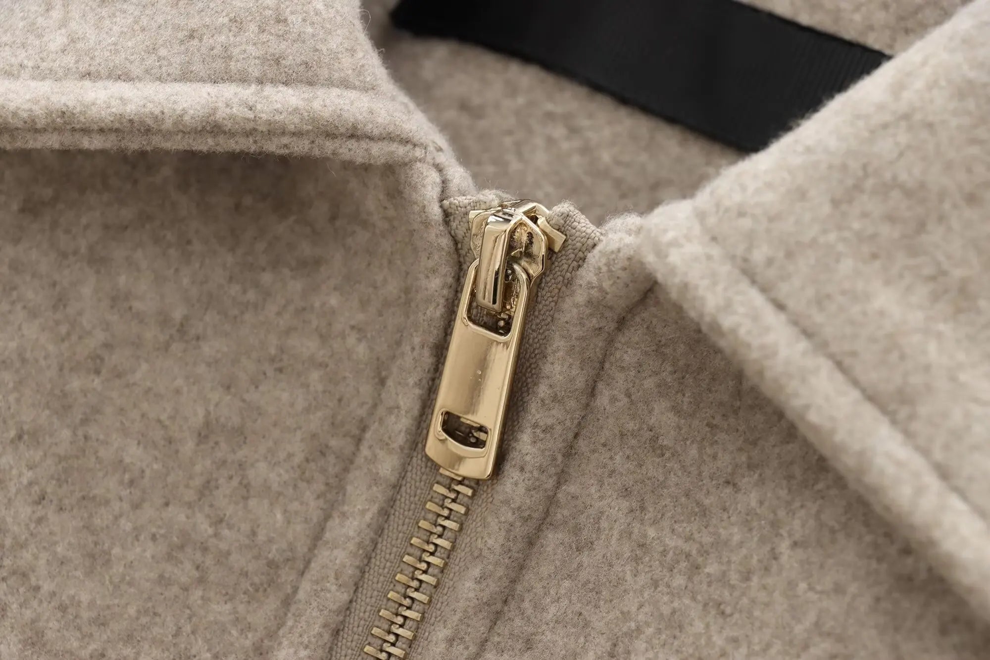 Cropped Zip - Up Jacket Collared Patch Pocket — Quiet Luxury Old Money - BaeSprout.com