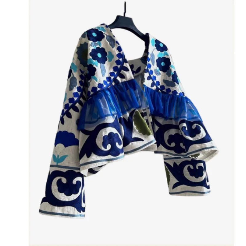 Floral Embroidered Open Cardigan - Boho Vacation - BaeSprout.com