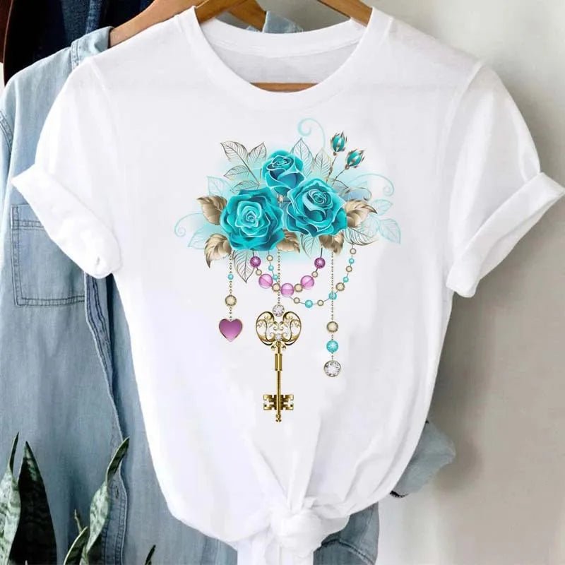 Summer Cartoon Butterfly Print Top - BaeSprout.com
