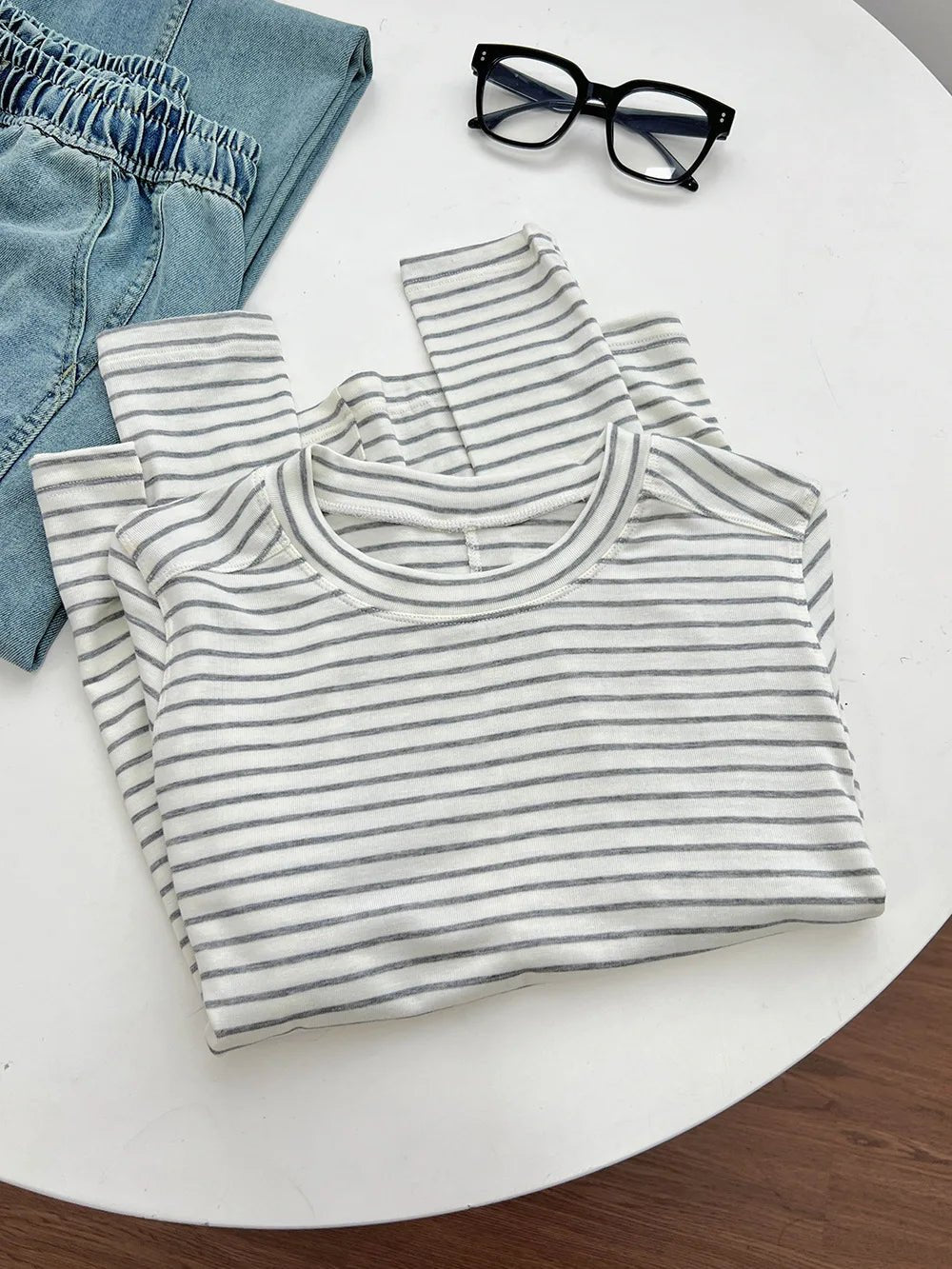 Silky Soft Long Sleeve Top with Slim Fit — Quiet Luxury Minimal - BaeSprout.com