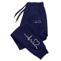 Heartbeat Print Jogger Sweatpants with Drawstring — Casual Street - BaeSprout.com