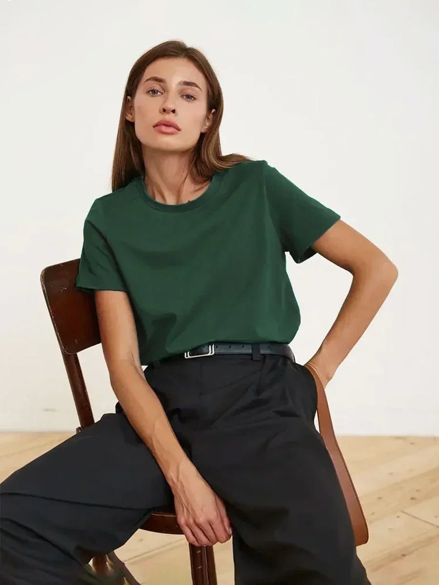100% Cotton Oversized Basic Tee — Clean Girl Minimal - BaeSprout.com