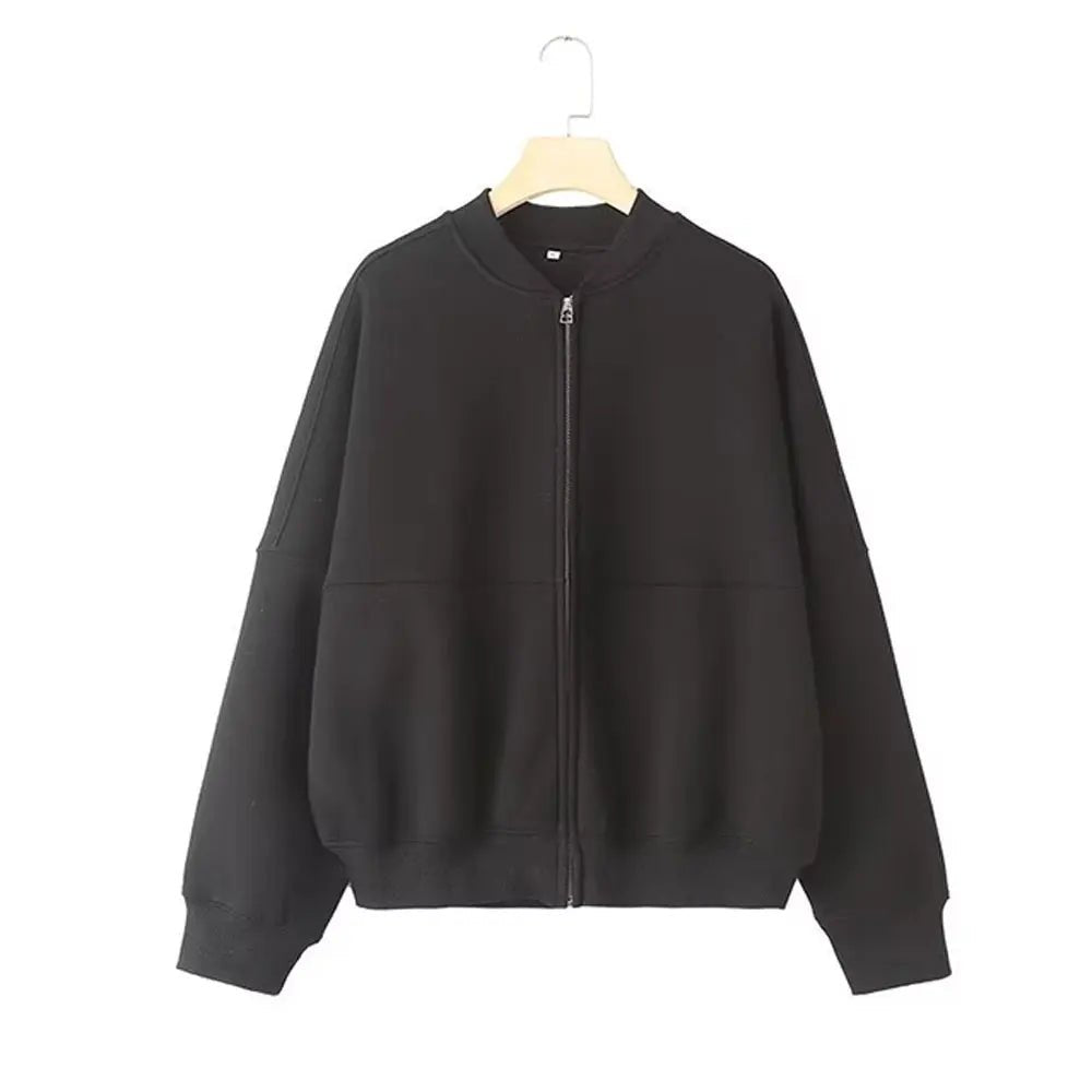 Bomber Jacket Wide Leg Pants Set Two Piece — Quiet Luxury Y2K Streetwear - BaeSprout.com