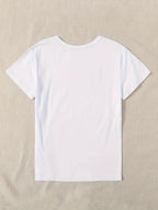 Finger Heart Graphic Tee Crew Neck Short Sleeve — K - Pop Indie Casual - BaeSprout.com
