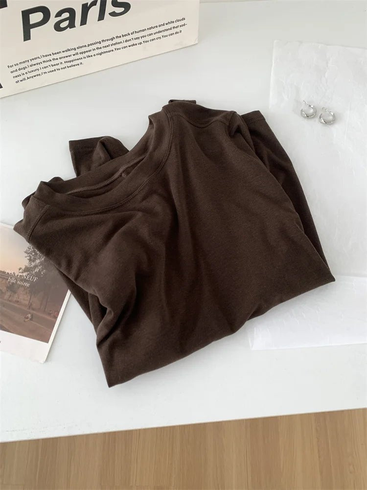 Silky Soft Long Sleeve Top with Slim Fit — Quiet Luxury Minimal - BaeSprout.com