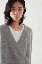 Asymmetrical Wool Blend Cardigan - BaeSprout.com
