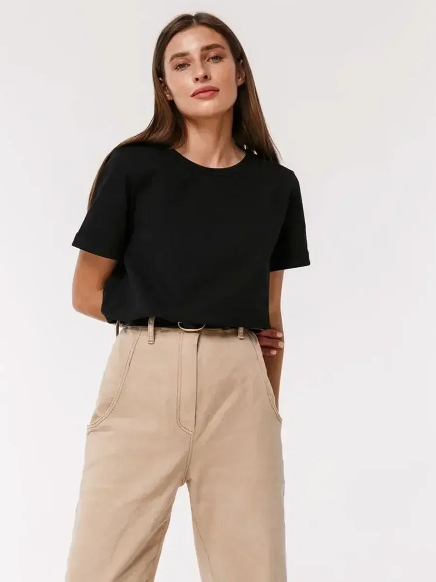 100% Cotton Oversized Basic Tee — Clean Girl Minimal - BaeSprout.com
