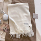Cashmere Feel Tassel Scarf Oversized Wrap — Quiet Luxury Winter Essential - BaeSprout.com