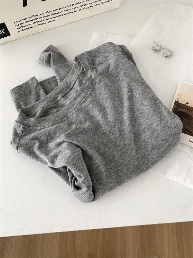 Silky Soft Long Sleeve Top with Slim Fit — Quiet Luxury Minimal - BaeSprout.com