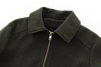 Cropped Zip - Up Jacket Collared Patch Pocket — Quiet Luxury Old Money - BaeSprout.com