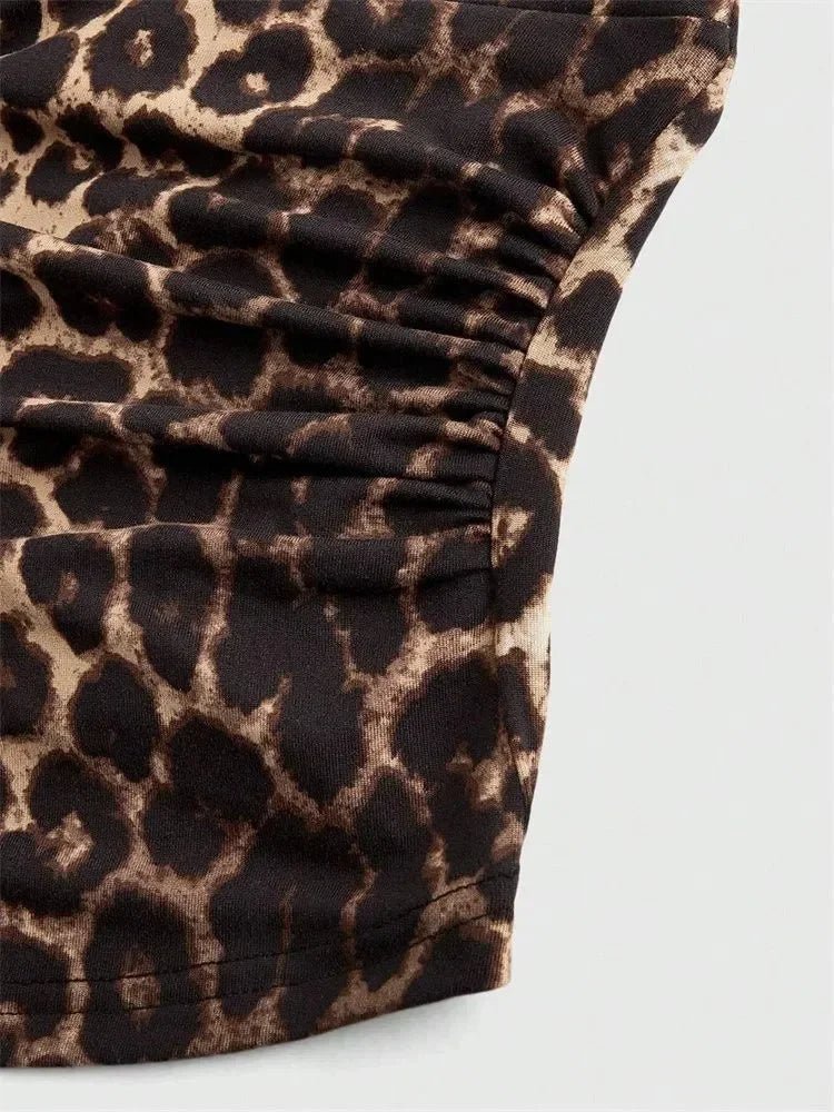 V - Neck Halter Crop Top Ruched Tie - Back Backless — Y2K Baddie Night Out - BaeSprout.com