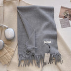 Cashmere Feel Tassel Scarf Oversized Wrap — Quiet Luxury Winter Essential - BaeSprout.com