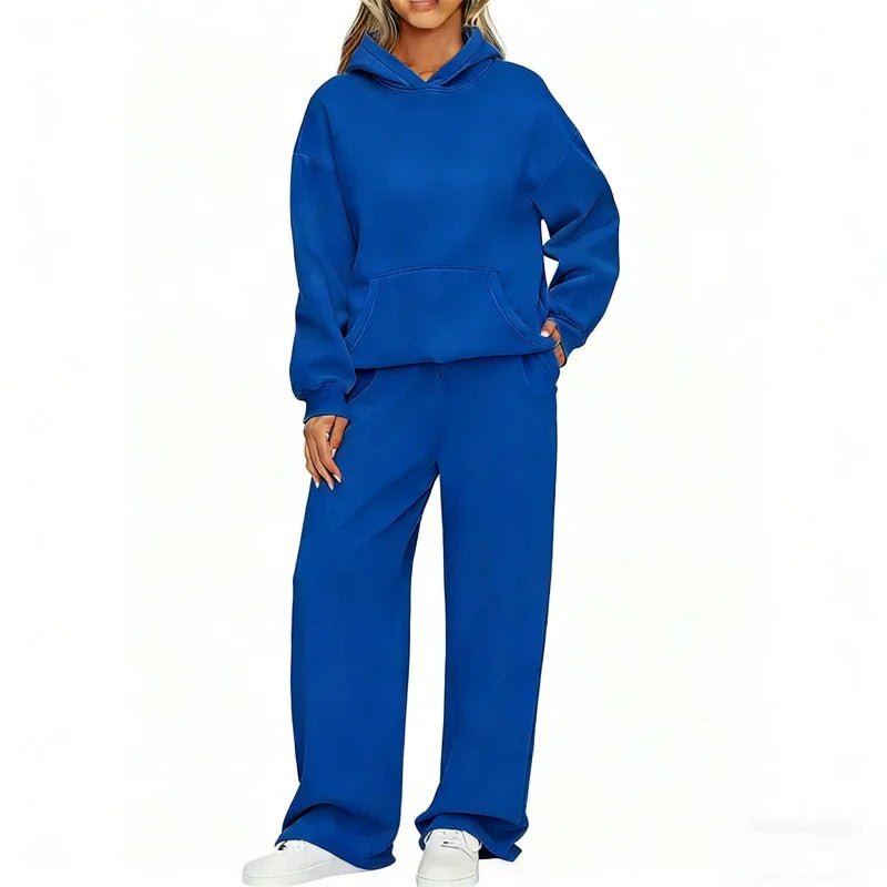 Pullover Hoodie Wide Leg Pants Set Two Piece — Clean Girl Soft Casual - BaeSprout.com