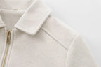 Cropped Zip - Up Jacket Collared Patch Pocket — Quiet Luxury Old Money - BaeSprout.com
