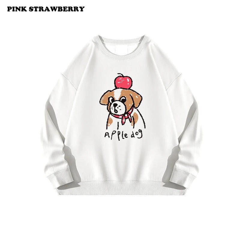 Cute Puppy Print Oversize Sweatshirt - BaeSprout.com