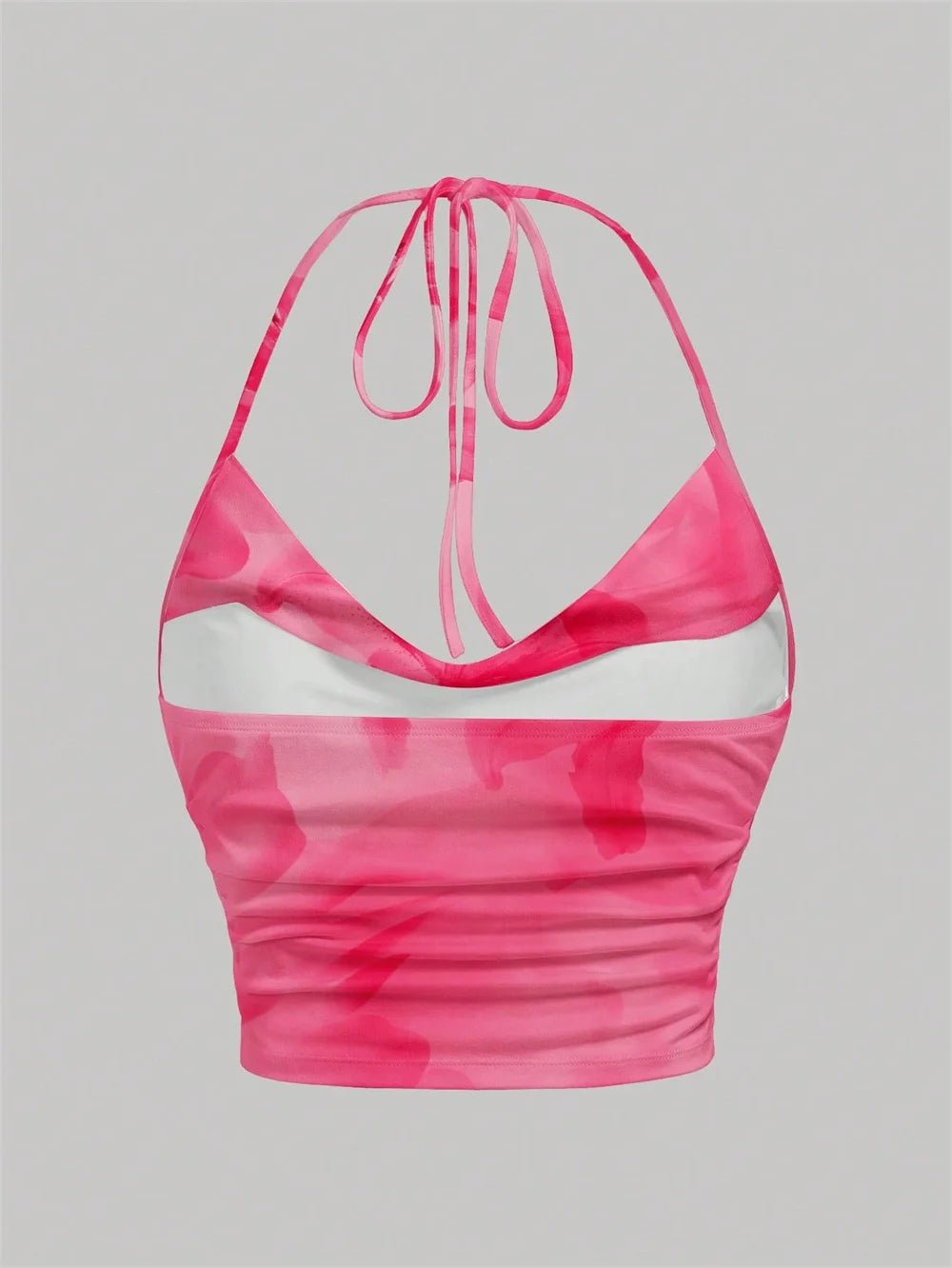 Y2K Tie - Dye Halter Crop Top for Women - BaeSprout.com