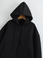 Oversized Zip - Up Hoodie Big Pocket Loose Fit — Clean Girl Y2K Essential - BaeSprout.com
