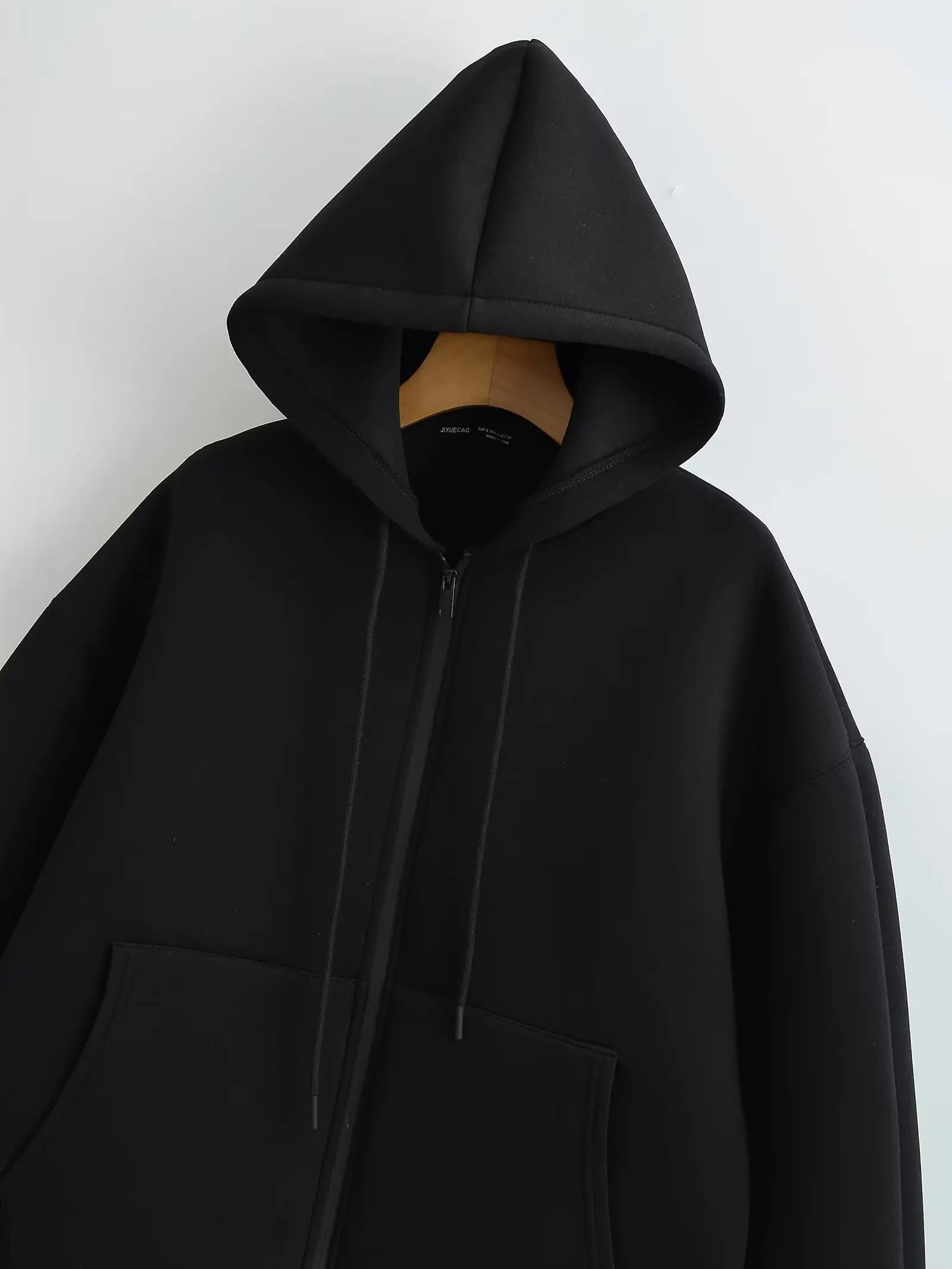 Oversized Zip - Up Hoodie Big Pocket Loose Fit — Clean Girl Y2K Essential - BaeSprout.com