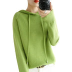 Cozy Knit Hooded Pullover Sweater with Drawstring — Casual Winter - BaeSprout.com