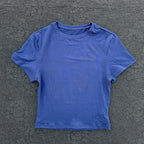 Fitted Crop Yoga Tee with Short Sleeves — Athleisure Active - BaeSprout.com