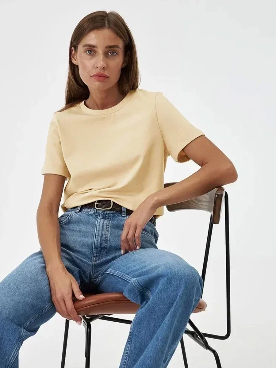 100% Cotton Oversized Basic Tee — Clean Girl Minimal - BaeSprout.com