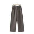 V - Neck Hoodie Wide Leg Pants Set Two Piece Fleece — Quiet Luxury Casual - BaeSprout.com