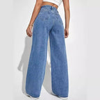 Light Wash High Waist Baggy Straight Jeans — Y2K Retro Street - BaeSprout.com