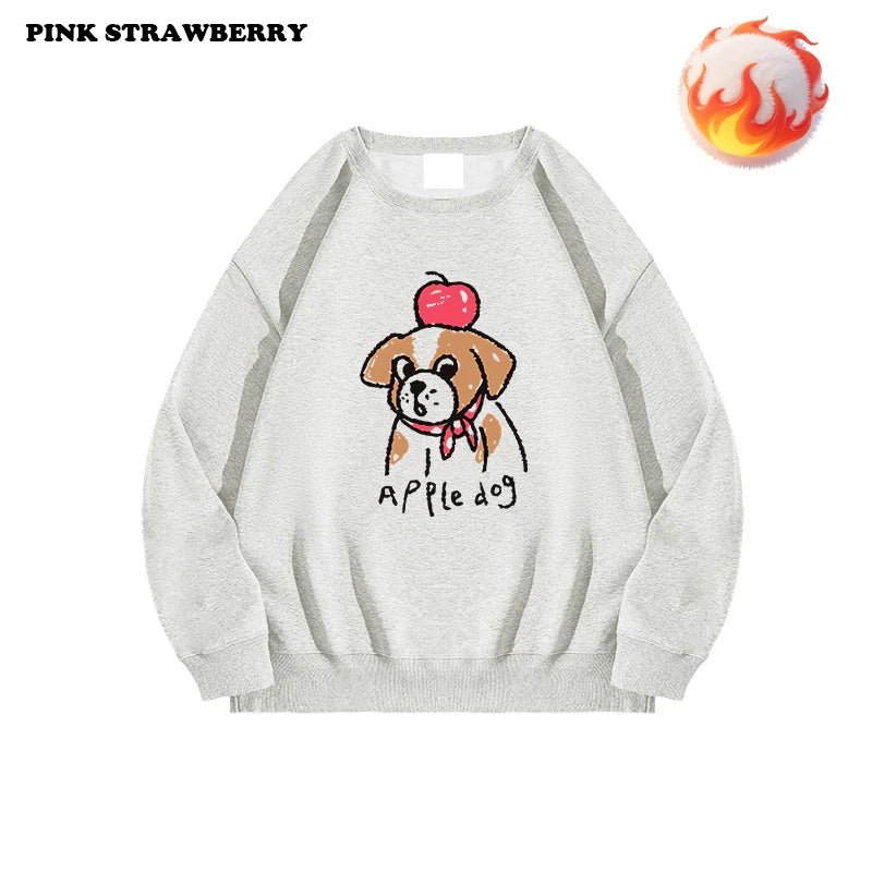Cute Puppy Print Oversize Sweatshirt - BaeSprout.com