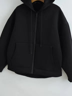 Oversized Zip - Up Hoodie Big Pocket Loose Fit — Clean Girl Y2K Essential - BaeSprout.com