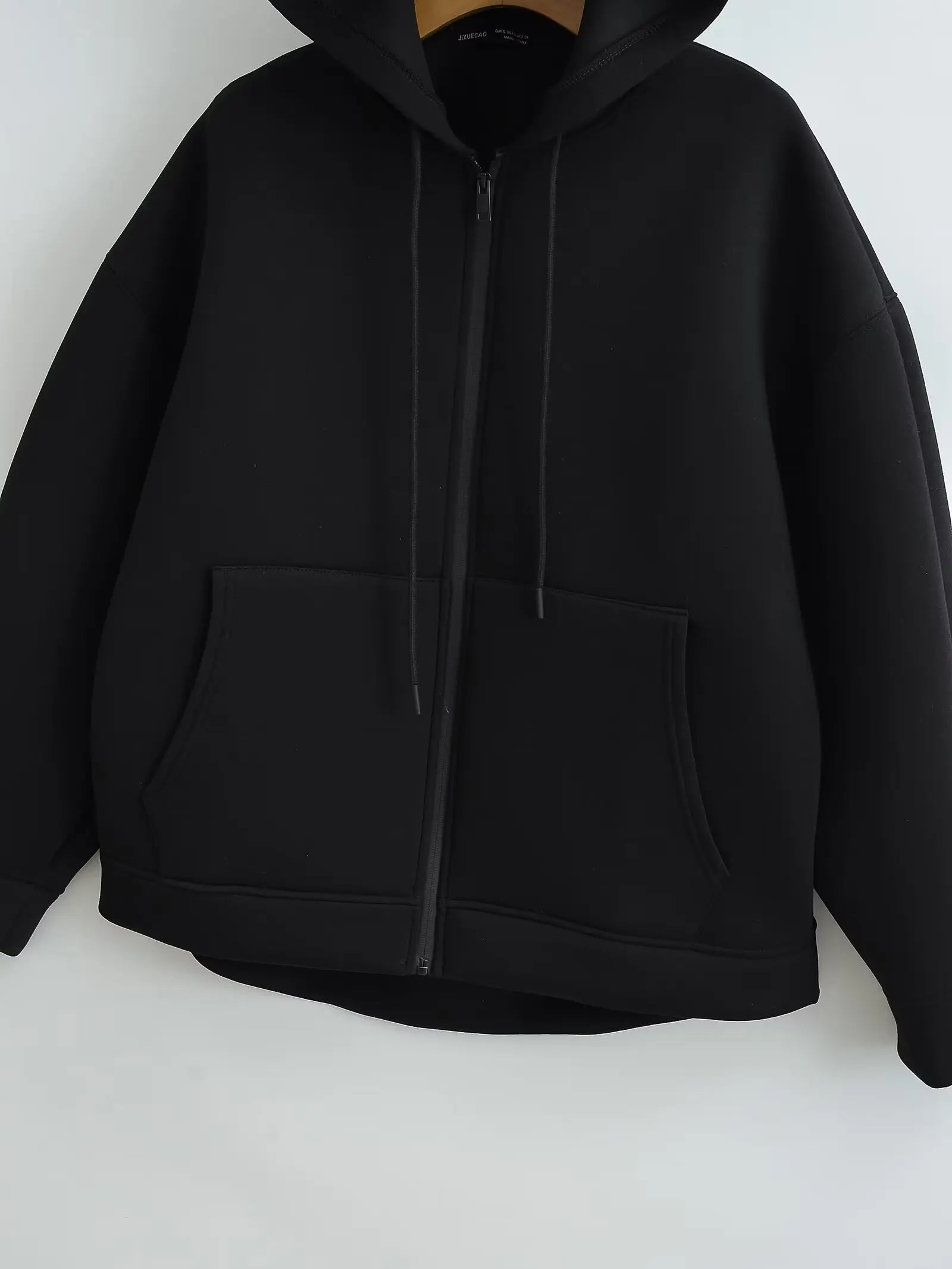 Oversized Zip - Up Hoodie Big Pocket Loose Fit — Clean Girl Y2K Essential - BaeSprout.com