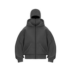 Balaclava Hood Oversized Zip - Up Hoodie — Y2K Goth Street - BaeSprout.com