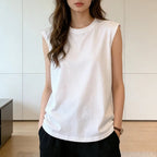 Classic Sleeveless Tank Top Relaxed Fit — Quiet Luxury Everyday - BaeSprout.com