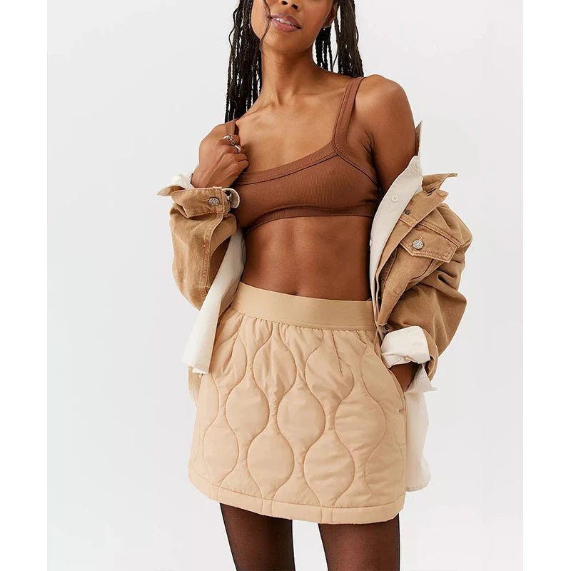 Ribbed Scoop Neck Cami Bra Top with Thick Straps — Y2K Minimal - BaeSprout.com