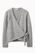 Asymmetrical Wool Blend Cardigan - BaeSprout.com
