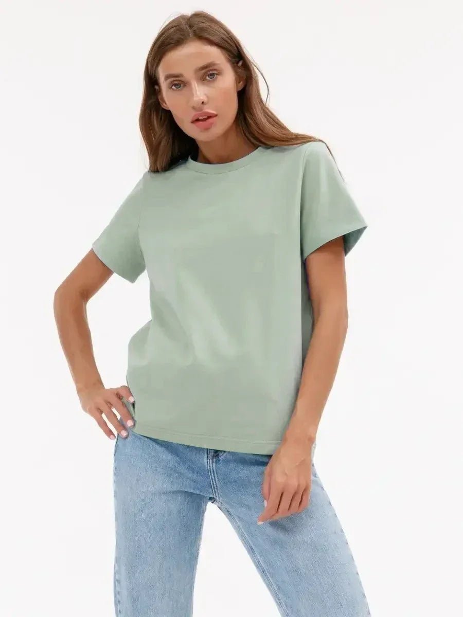 100% Cotton Oversized Basic Tee — Clean Girl Minimal - BaeSprout.com
