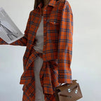 Oversized Plaid Flannel Shirt Button - Down Lapel — Indie Grunge Y2K - BaeSprout.com
