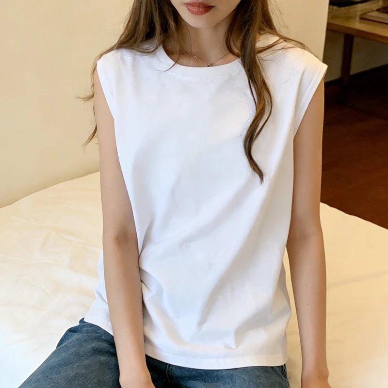Classic Sleeveless Tank Top Relaxed Fit — Quiet Luxury Everyday - BaeSprout.com