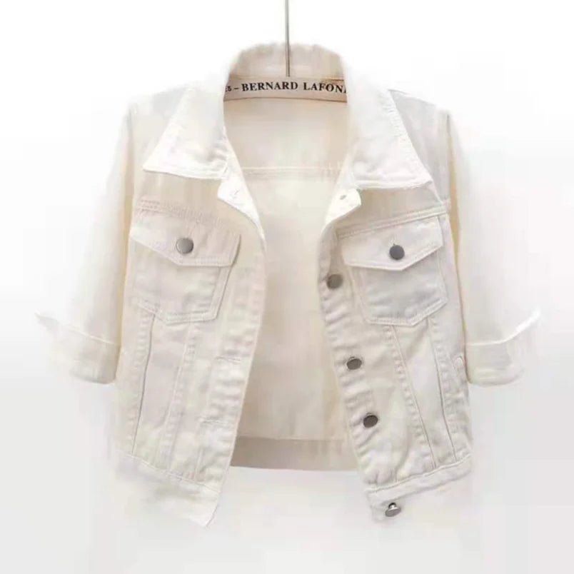 Colored Denim Jacket with Button Front — Y2K Casual Street - BaeSprout.com