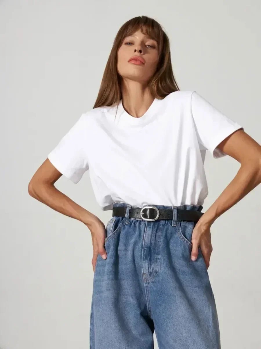 100% Cotton Oversized Basic Tee — Clean Girl Minimal - BaeSprout.com