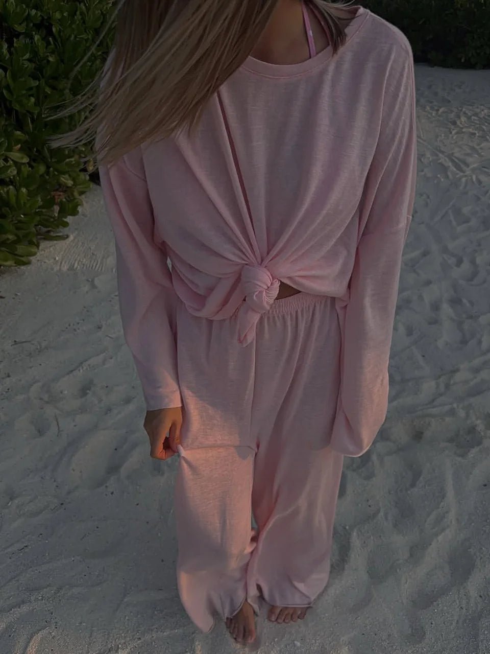 Soft Knit Long Sleeve Top Loose Fit — Pastel Casual - BaeSprout.com