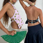 Women's Y2K Halter Neck Crop Top - BaeSprout.com
