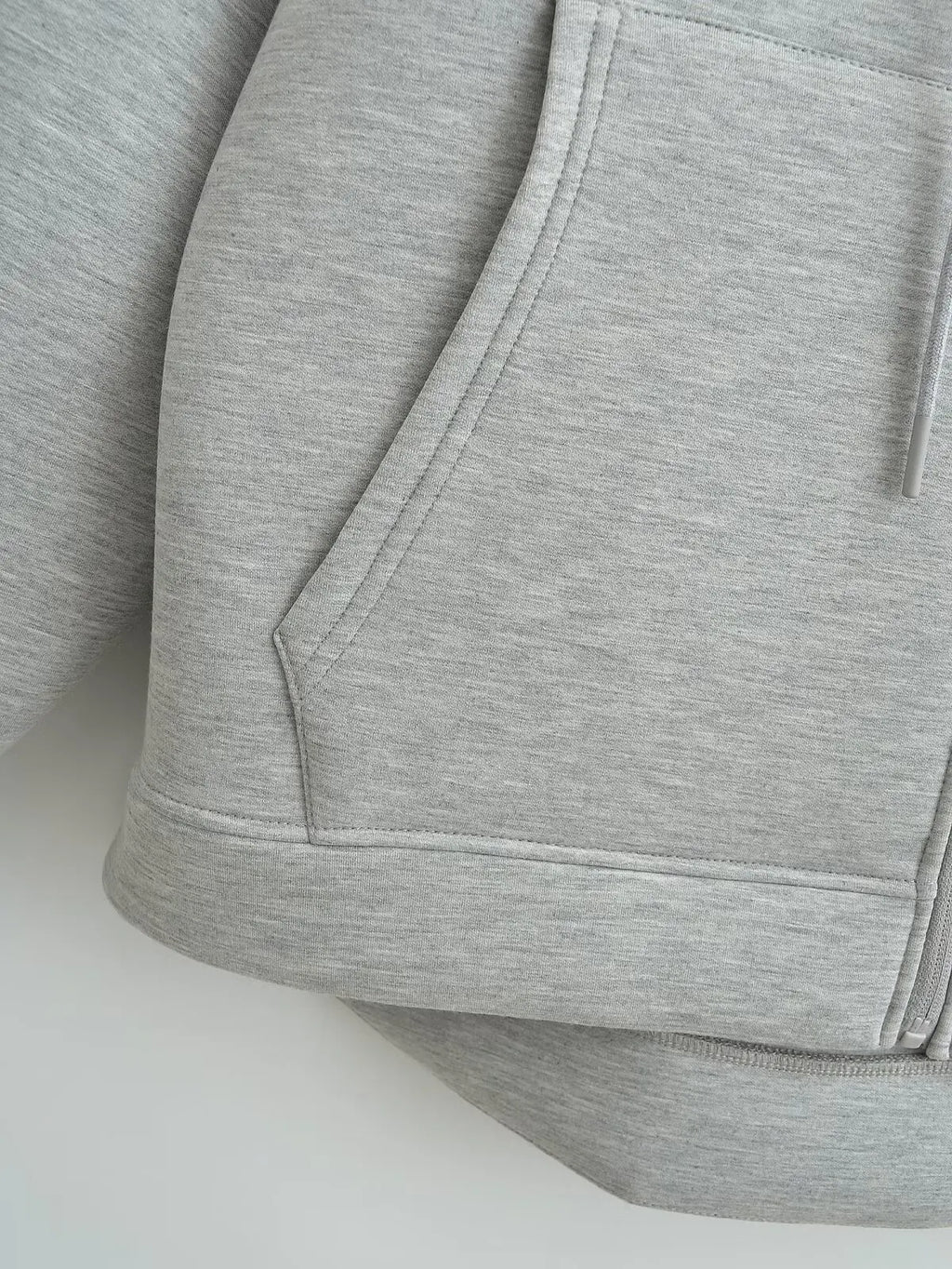 Oversized Zip - Up Hoodie Big Pocket Loose Fit — Clean Girl Y2K Essential - BaeSprout.com