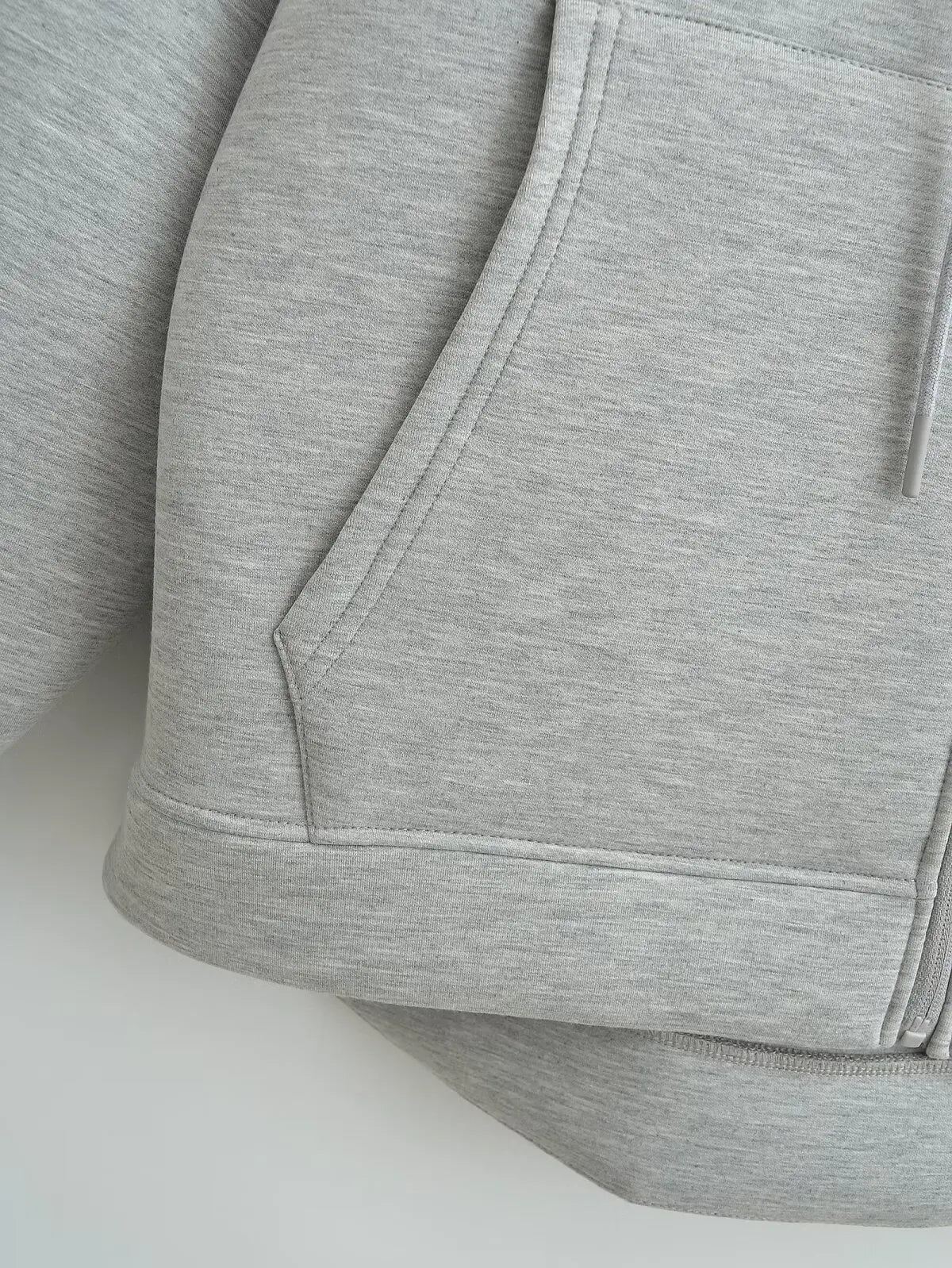 Oversized Zip - Up Hoodie Big Pocket Loose Fit — Clean Girl Y2K Essential - BaeSprout.com