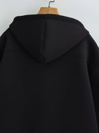Oversized Zip - Up Hoodie Big Pocket Loose Fit — Clean Girl Y2K Essential - BaeSprout.com