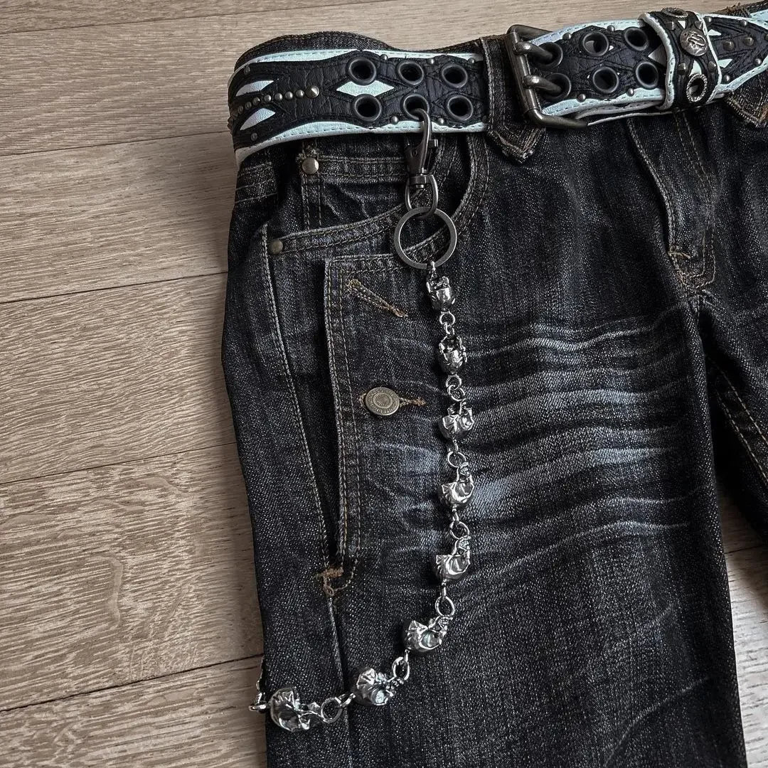Embroidered Flare Jeans with Wide Leg — Y2K Rock Punk - BaeSprout.com