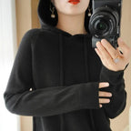 Cozy Knit Hooded Pullover Sweater with Drawstring — Casual Winter - BaeSprout.com