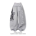 Gothic Letter Print Baggy Sweatpants - Y2K Harajuku - BaeSprout.com